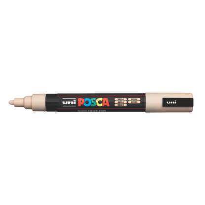 Dark Slate Gray Posca PC-5M Medium Bullet Tip Paint Marker, Biege Paint Markers