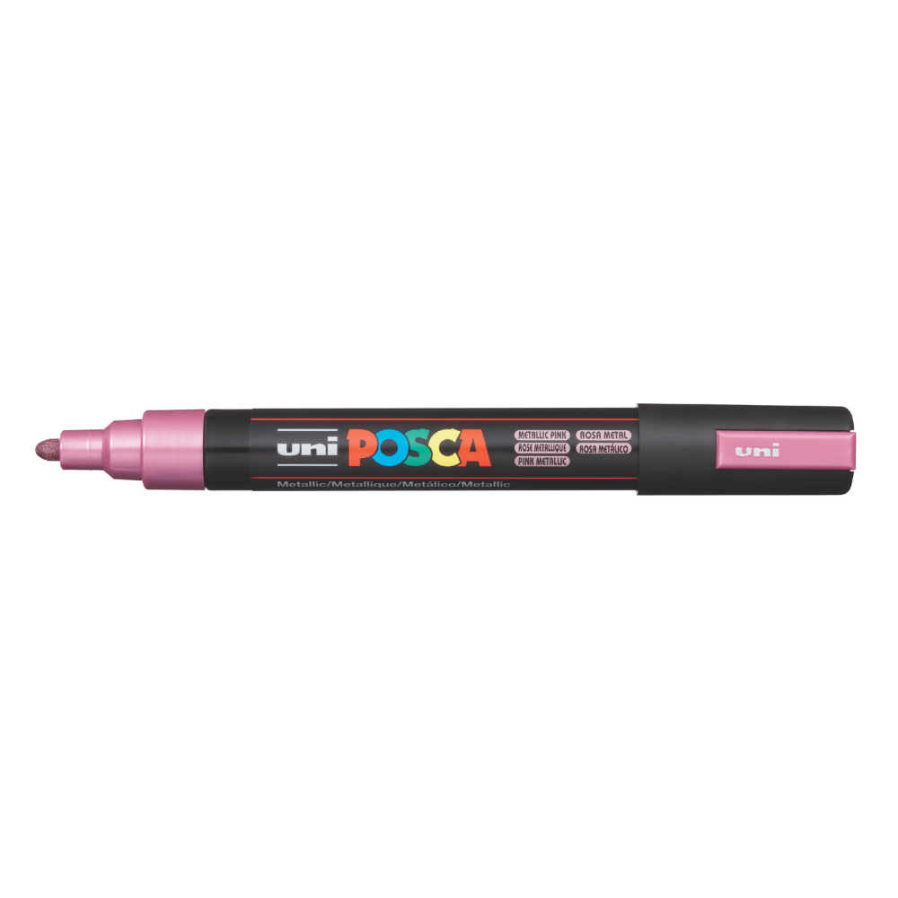 Dim Gray Posca PC-5M Medium Bullet Tip Paint Marker metallic, Pink Paint Markers