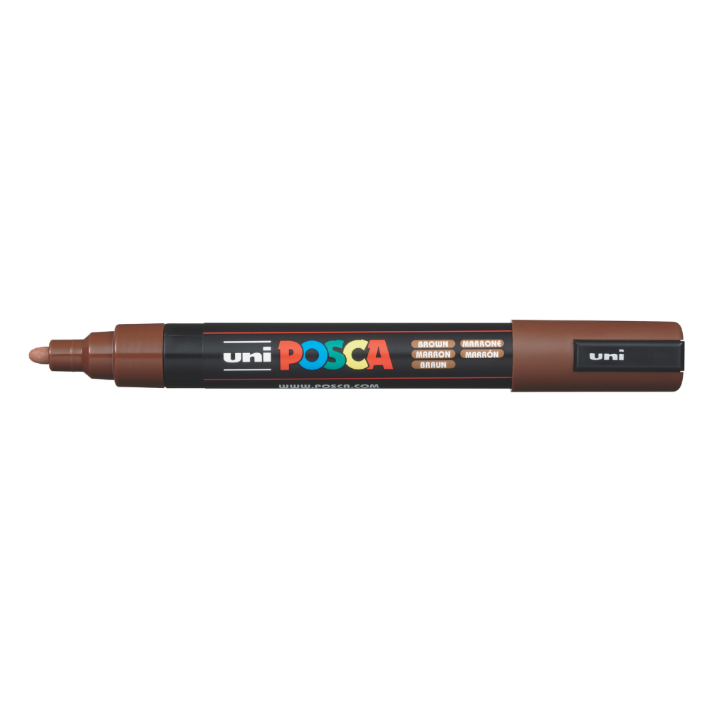 Dark Slate Gray Posca PC-5M Medium Bullet Tip Paint Marker, Brown Paint Markers