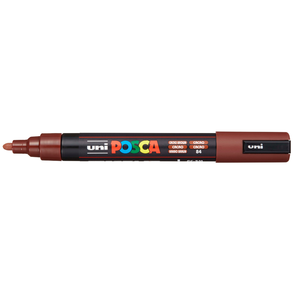 Slate Gray Posca PC-5M Medium Bullet Tip Paint Marker, Cacao Brown Paint Markers