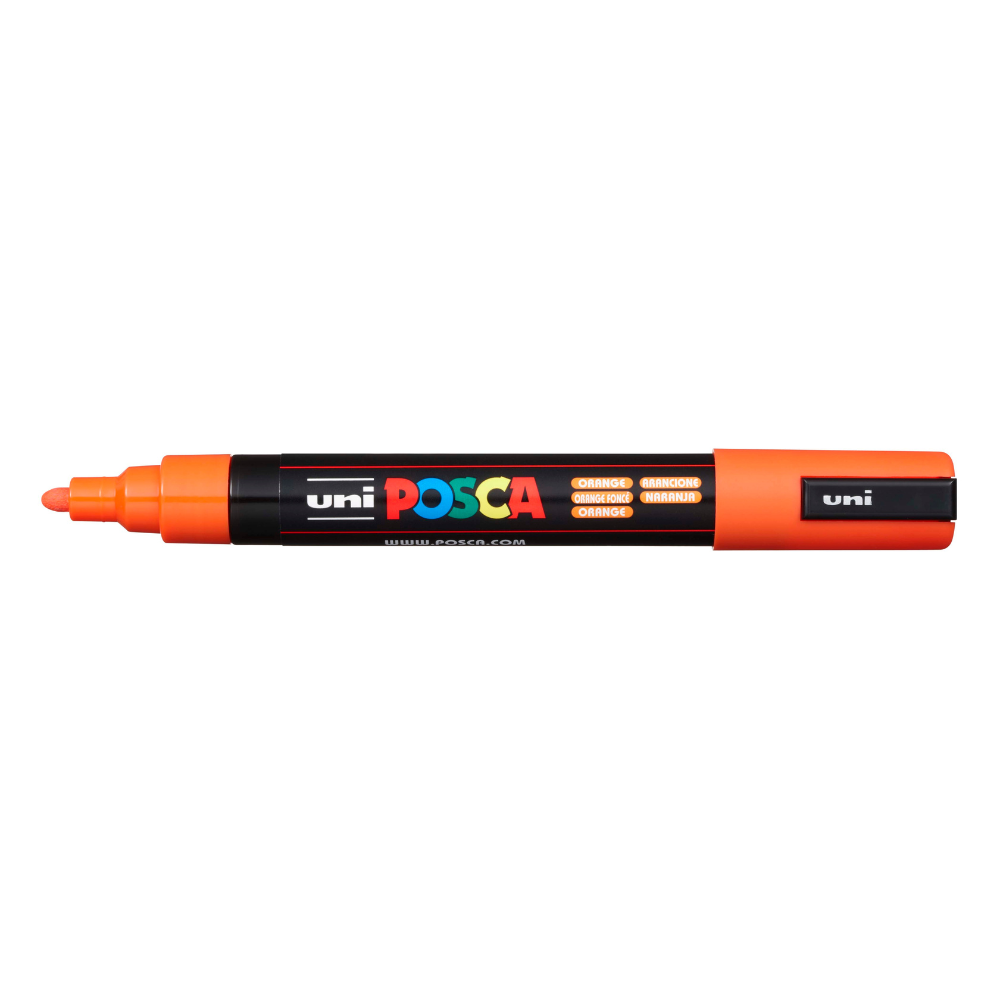 Black Posca PC-5M Medium Bullet Tip Paint Marker, Orange Paint Markers