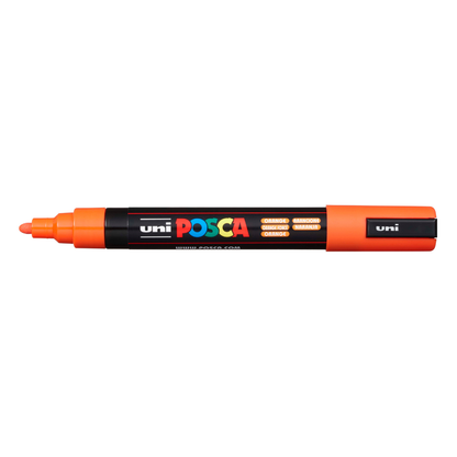 Black Posca PC-5M Medium Bullet Tip Paint Marker, Orange Paint Markers