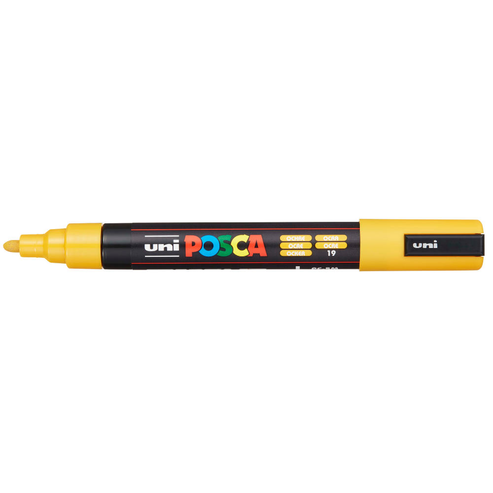 Light Slate Gray Posca PC-5M Medium Bullet Tip Paint Marker metallic, Ochre Paint Markers