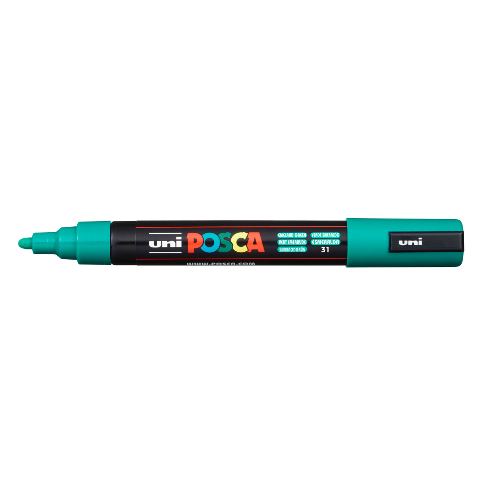 Black Posca PC-5M Medium Bullet Tip Paint Marker, Emerald Green Paint Markers