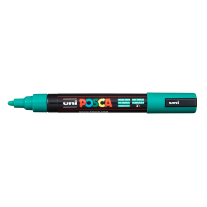 Black Posca PC-5M Medium Bullet Tip Paint Marker, Emerald Green Paint Markers