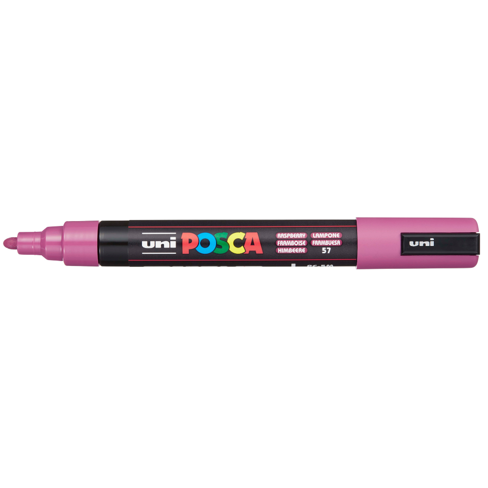 Dim Gray Posca PC-5M Medium Bullet Tip Paint Marker, Raspberry Paint Markers