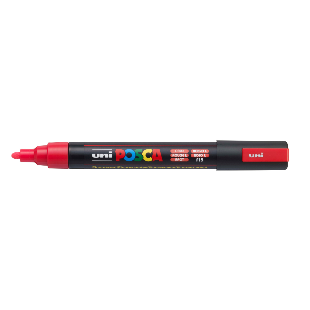 Dark Slate Gray Posca PC-5M Medium Bullet Tip Paint Marker, Fluoro Red Paint Markers