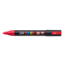 Dark Slate Gray Posca PC-5M Medium Bullet Tip Paint Marker, Fluoro Red Paint Markers