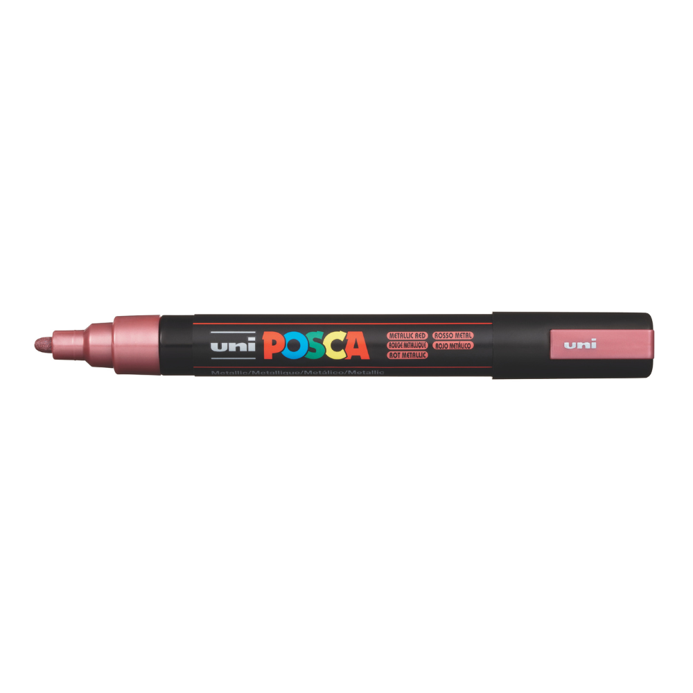 Dark Slate Gray Posca PC-5M Medium Bullet Tip Paint Marker metallic, Red Paint Markers