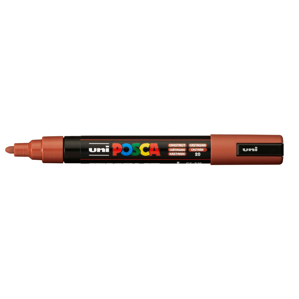 Dim Gray Posca PC-5M Medium Bullet Tip Paint Marker, Chestnut Paint Markers