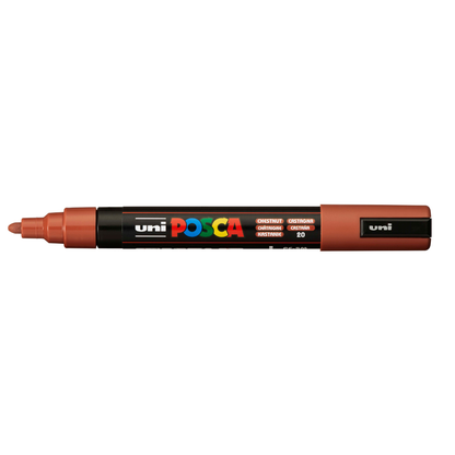 Dim Gray Posca PC-5M Medium Bullet Tip Paint Marker, Chestnut Paint Markers