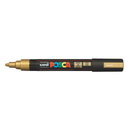Dark Slate Gray Posca PC-5M Medium Bullet Tip Paint Marker, Gold Paint Markers