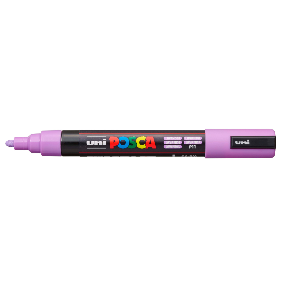 Slate Gray Posca PC-5M Medium Bullet Tip Paint Marker, Lavender Paint Markers