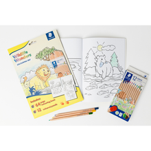 Lavender Staedtler Wildlife Wonders Colouring Book with Pencils Kids Colouring Books