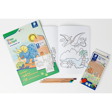 Lavender Staedtler Dino Safari Colouring Book with Pencils Kids Colouring Books