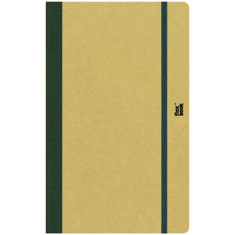 Dark Khaki Flexbook  Large (13x21cm) Ecosmiles Notebook Ruled  100gsm 192 pages - Olive Pads