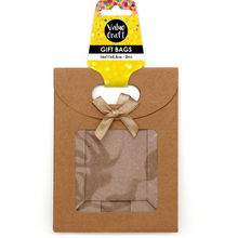 White Smoke Gift Bags W Window 16X12cm Natural 2Pcs Party