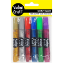 Yellow Craft Glitter Glue Set Asst 6X10Ml Kids Glues