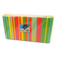White Smoke Paper Straws,  Bulk Pack, Assorted Colours, 500Pc Kids Craft Basics