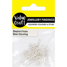 Lavender Jewellery Findings Shepherd Hooks Silver 20Pcs Charms and Pendants