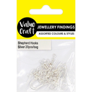 Lavender Jewellery Findings Shepherd Hooks Silver 20Pcs Charms and Pendants