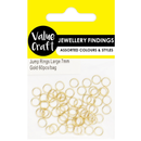 White Smoke Jewellery Findings Jump Rings Large 7mm Gold 60Pcs Charms and Pendants