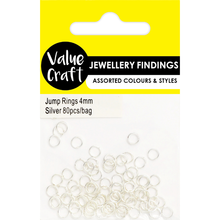 White Smoke Jewellery Findings Jump Rings Small 4mm Silver 80Pcs Charms and Pendants