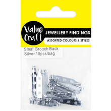 White Smoke Jewellery Findings Acc Brooch Back Small Silver 10Pcs Charms and Pendants