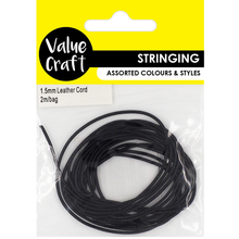 Lavender Jewellery Findings Cord Genuine Leather 1.5Mm Black 2M Charms and Pendants