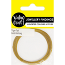 Yellow Jewellery Findings Tiger Tail Gold 6Mtr Charms and Pendants