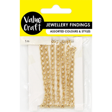 Misty Rose Jewellery Findings Chain Small Oval  Gold 1M Charms and Pendants