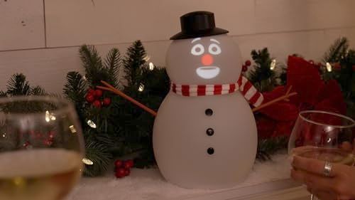 Dim Gray Talking Animated Snowman with Built in Projector & Speaker, Moving Mouth, Light Up Face, Plug & Play Christmas Holiday Decoration - White - Size 30cm Occasions > Christmas > Christmas Decorations