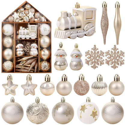 White Smoke 70-Pack Shatterproof Christmas Ornament Set for Tree, Holiday Party Decor, 70Pcs (Red and green) Xmas