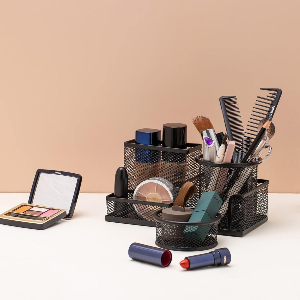 White Smoke 3-set Desk Organisers, Pen Holder For Stationeries & Pencils, Accessories Craft Storage & Lighting