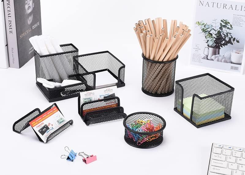 White Smoke 6-set Desk Organisers, Pen Holder for Stationeries & Pencils, Accessories Craft Storage & Lighting