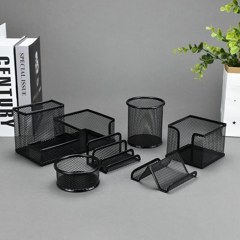 Dark Gray 6-set Desk Organisers, Pen Holder for Stationeries & Pencils, Accessories Craft Storage & Lighting