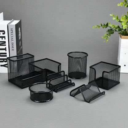 Dark Gray 6-set Desk Organisers, Pen Holder for Stationeries & Pencils, Accessories Craft Storage & Lighting