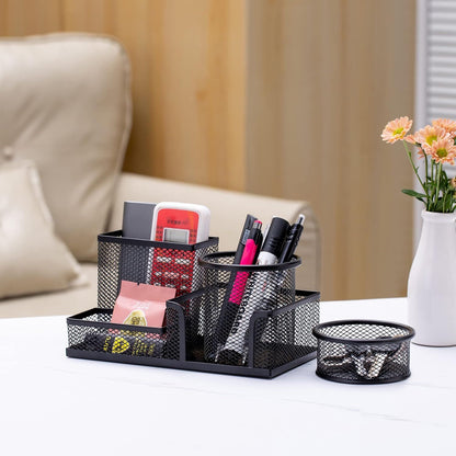 White Smoke 6-set Desk Organisers, Pen Holder for Stationeries & Pencils, Accessories Craft Storage & Lighting