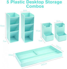 White Smoke Pen Tray - 13 Compartments - Pen Holder - Desk Organizer - Pen Trays - Desk Organizer - Pen Case - Plastic - Removable - Storage System - Letter Tray - Desk Accessories - Vegetable Craft Storage & Lighting