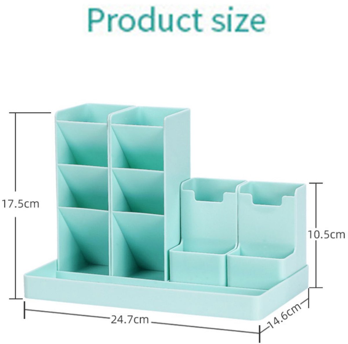 White Smoke Pen Tray - 13 Compartments - Pen Holder - Desk Organizer - Pen Trays - Desk Organizer - Pen Case - Plastic - Removable - Storage System - Letter Tray - Desk Accessories - Vegetable Craft Storage & Lighting