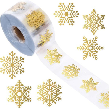 White Smoke Stickers - 500 sheets - Christmas stickers - Christmas card stickers - Roll of Christmas stickers - Suitable for envelopes, gift boxes, cards, photo albums, crafts, Christmas decorations, etc. Christmas