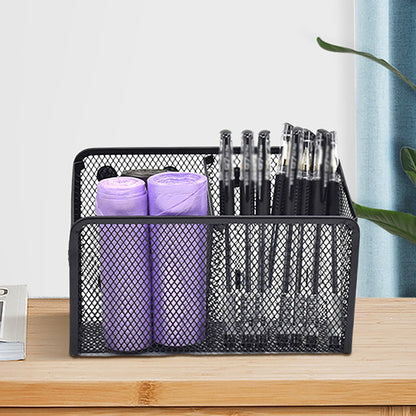Lavender Magnetic Pen Holder, Heavy Duty 2 Slot Mesh Pencil & Marker Organizer for Desk, Extra Strong Magnets for Locker, Refrigerator, Dry Erase Board, Whiteboard Storage Solution, 7.28x2.68x4.92 7.28" x 2.68" x 4.92" Black Craft Storage & Lighting