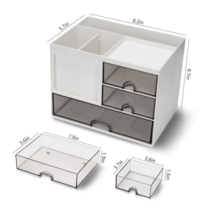 White Smoke Desk organizer - Pen tray - Desk accessories - Drawer cabinet - School supplies - Office supplies - Storage box with drawers - Pen holders - Desk organizer - Storage system - Storage - white - 1 piece Craft Storage & Lighting