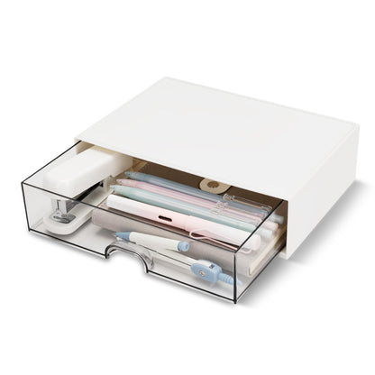 White Smoke Desk organizer - Chest of drawers - Storage drawer - Office supplies - School supplies - Makeup organizer - Storage box - Desk accessories - Desk organizer - Storage system - Stacking tray - White - 1 piece Craft Storage & Lighting