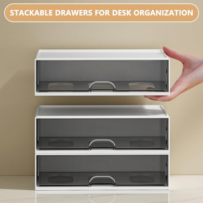 Dim Gray Desk organizer - Chest of drawers - Storage drawer - Office supplies - School supplies - Makeup organizer - Storage box - Desk accessories - Desk organizer - Storage system - Stacking tray - White - 1 piece Craft Storage & Lighting