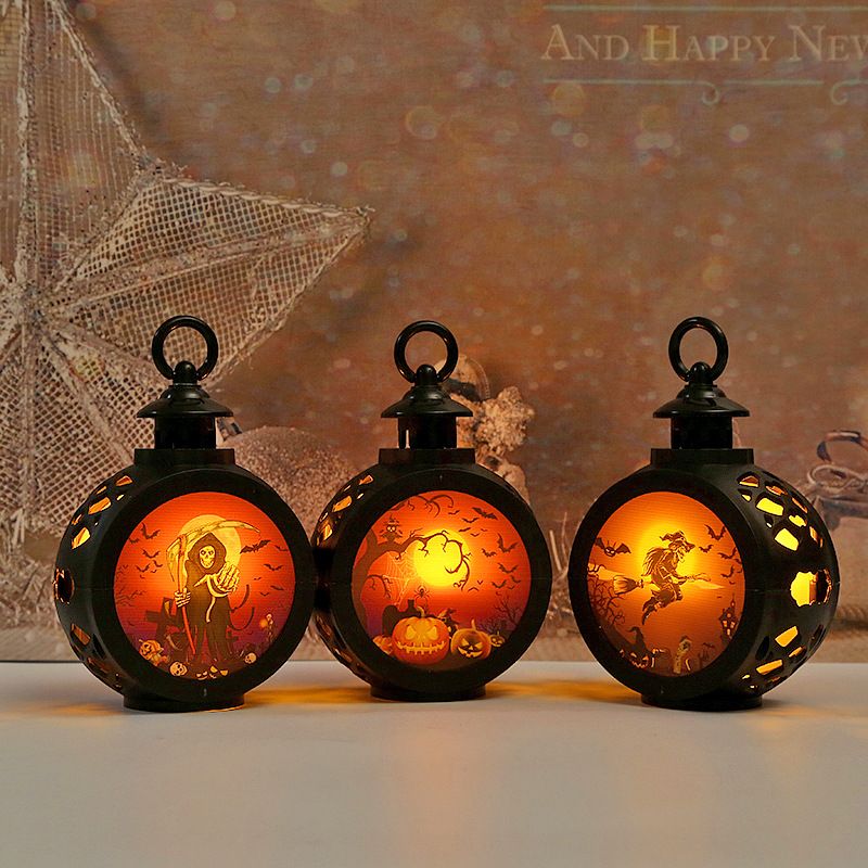 Dark Olive Green 3 pcs Halloween Pumpkin Witch Light LED Bar Party Atmosphere Props Durable Use Light Portable Easy To Use And Clean Halloween Occasions > Christmas > Christmas Decorations