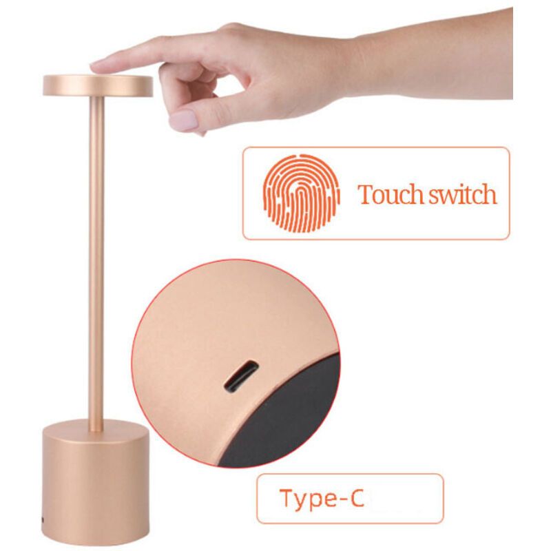 White Smoke USB Charging Wireless Table Lamps, 1800mA Rechargeable LED Desk Lamp, 3 Color Modes Craft Storage & Lighting