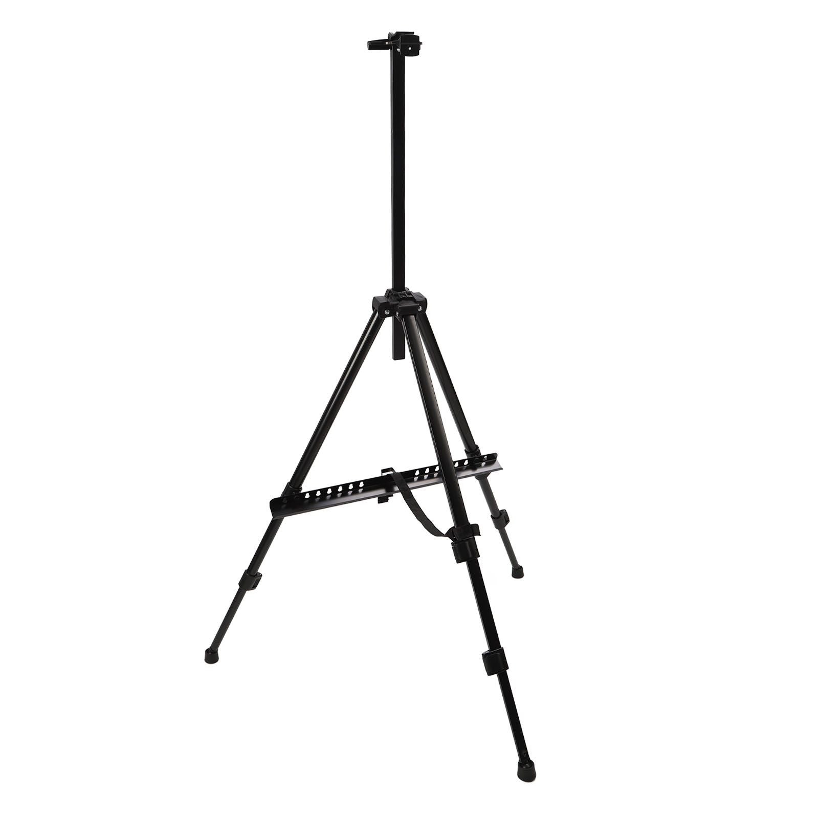 White Smoke Metal Adjustable Folding Artist & Display Easel, Black, 158cm Easels