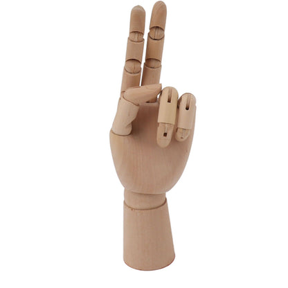 White Smoke Wooden Artists Hand Manikin, Left Hand, Small Drawing Accessories