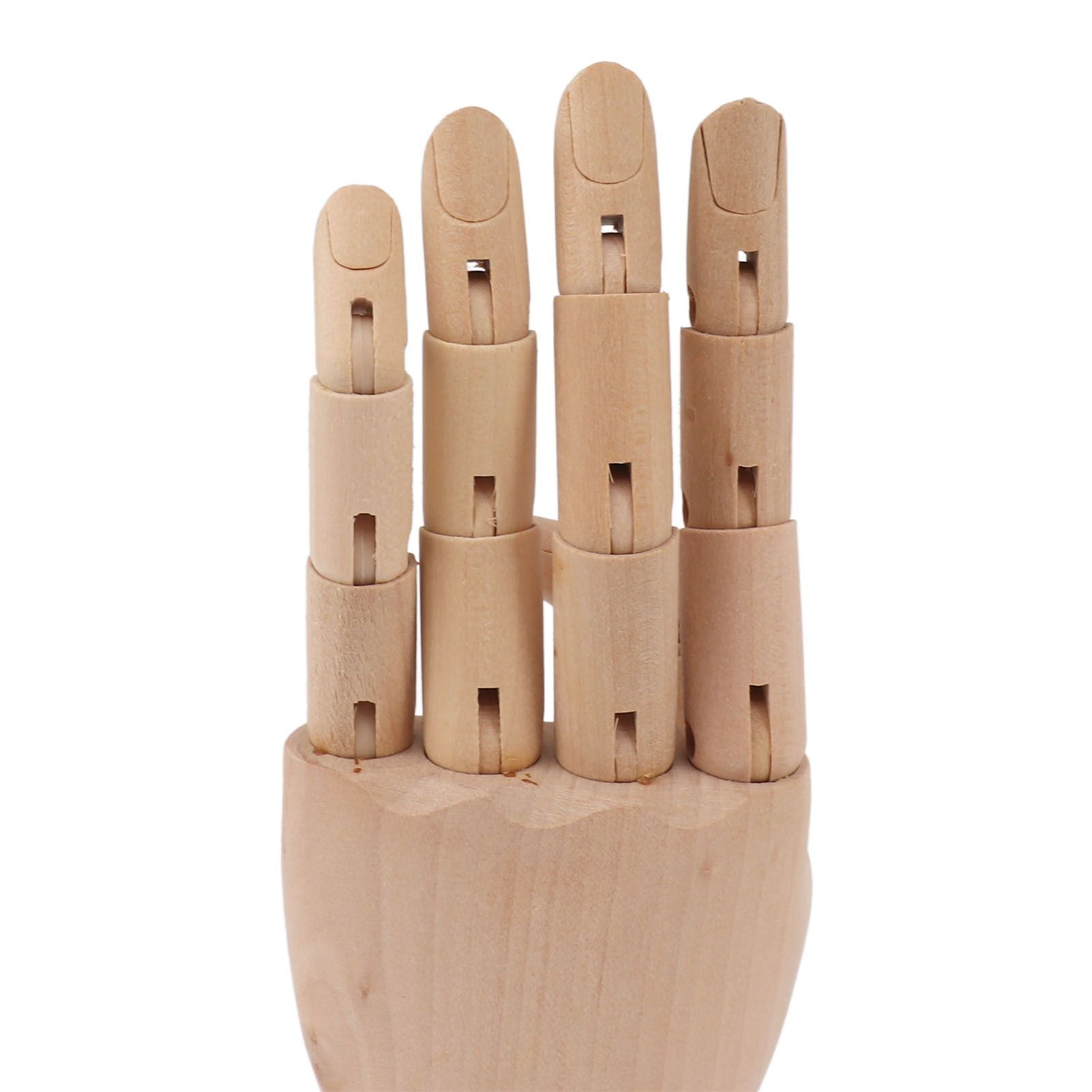Tan Wooden Artists Hand Manikin, Left Hand, Small Drawing Accessories